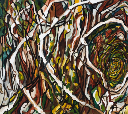 Bones in the Forest (2009). 31" x 35". Oil on canvas.